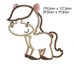 Stickmuster - Bauernhof - Pferd Appli